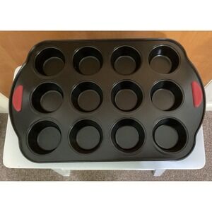 Hells Kitchen Rectangular Muffin Cupcake Pan-Non Stick Carbon Steel Kitchen‎